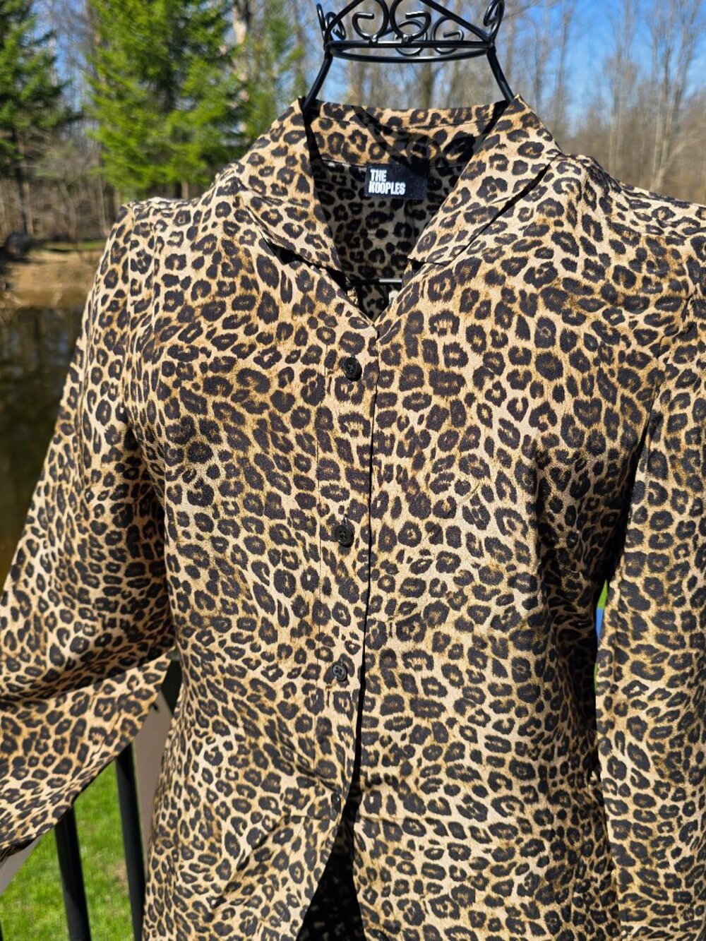 The Kooples Silk Leopard Print Button Front Maxi Dress size Small, New With Tags - Picture 4 of 10